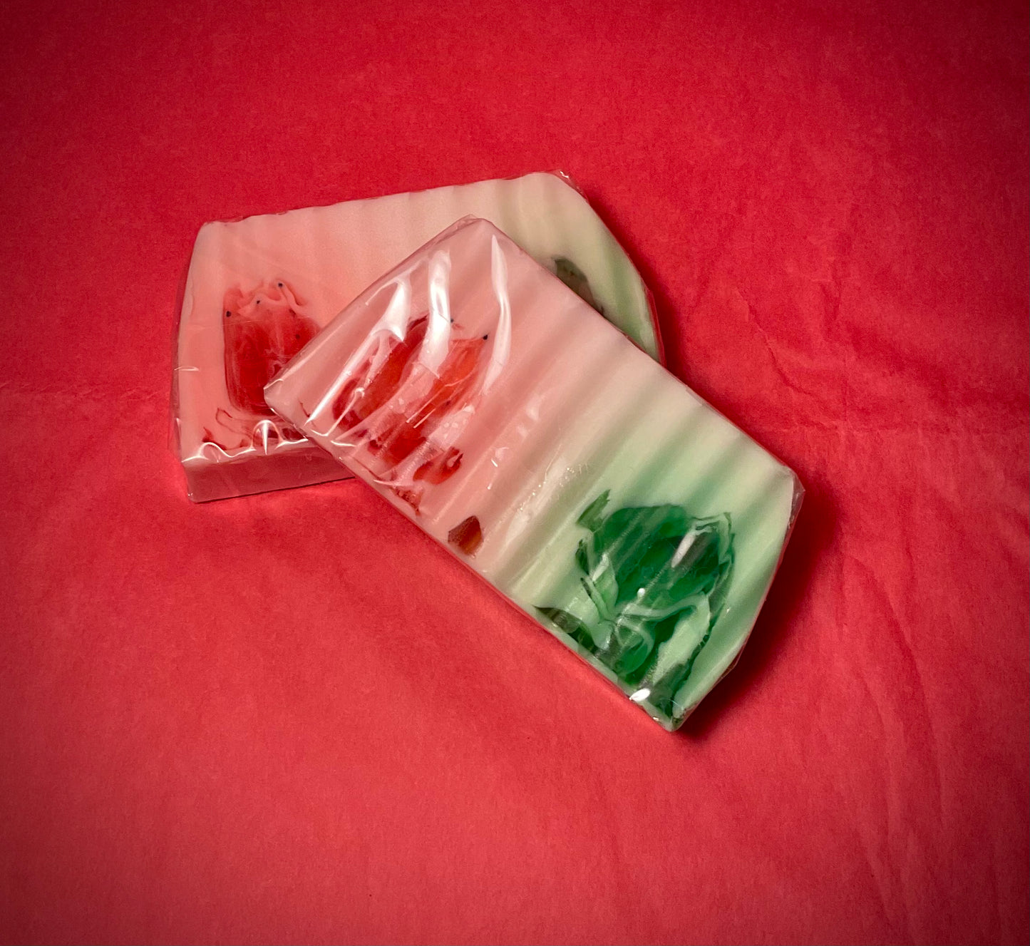 tranche de savon glycérine fraise kiwi