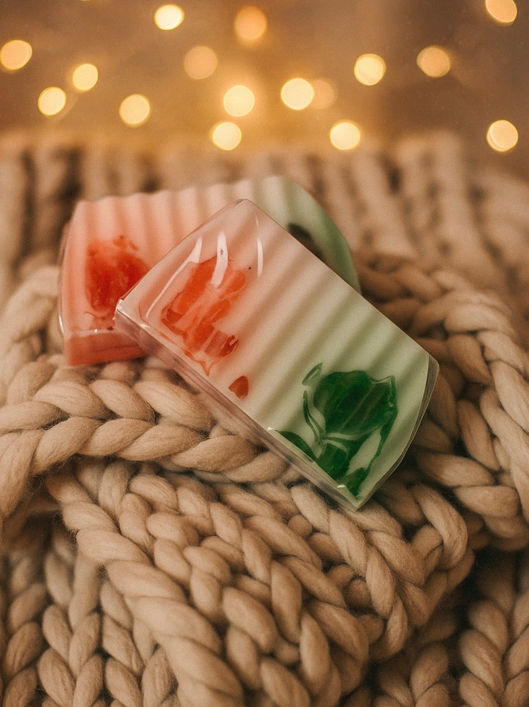 tranche de savon glycérine fraise kiwi