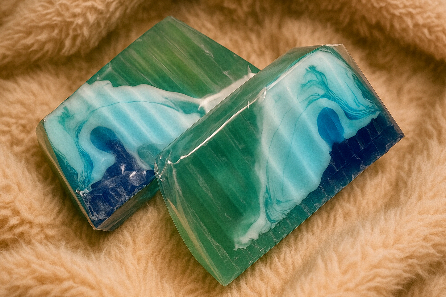 Tranche de savon parfum Blue diamond