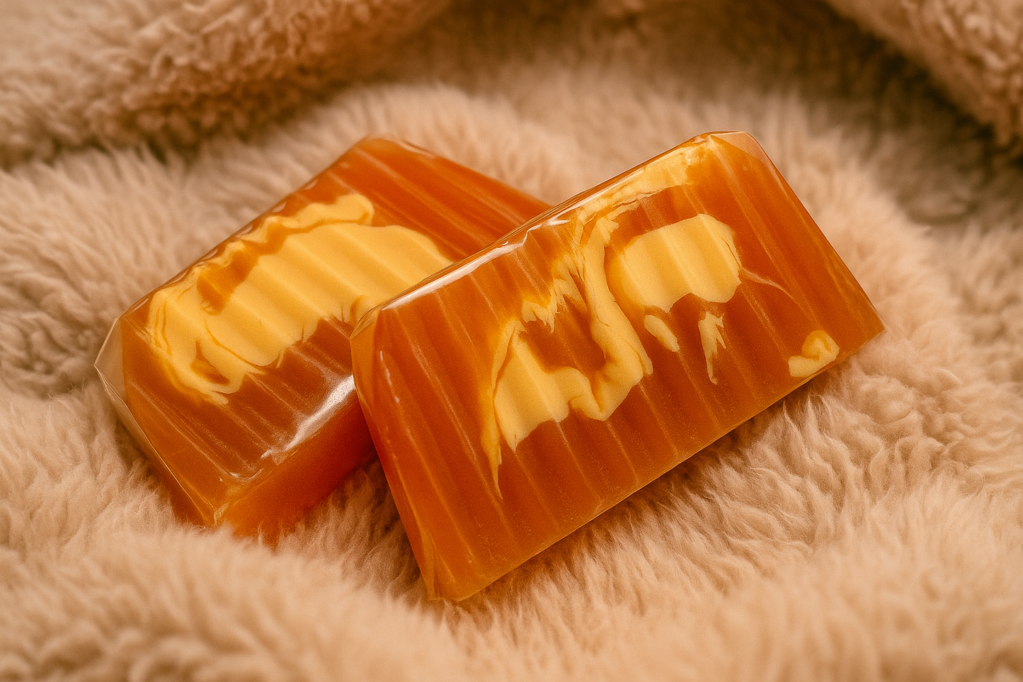 Tranche de savon parfum Caramel