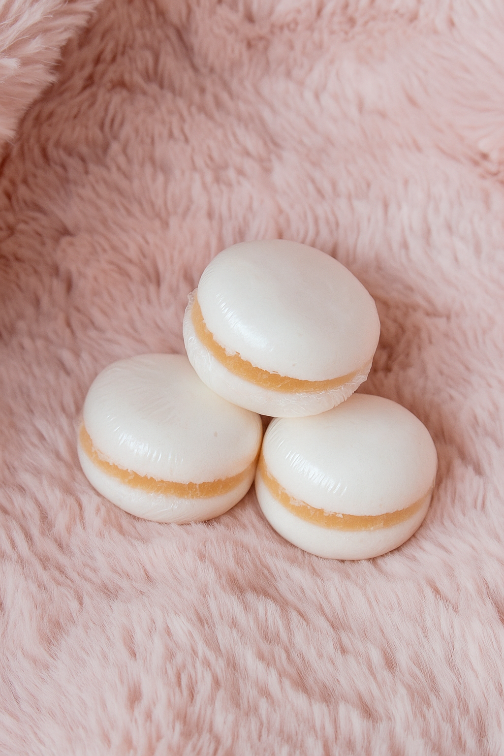 Macaron de bain effervescent parfum Monoï