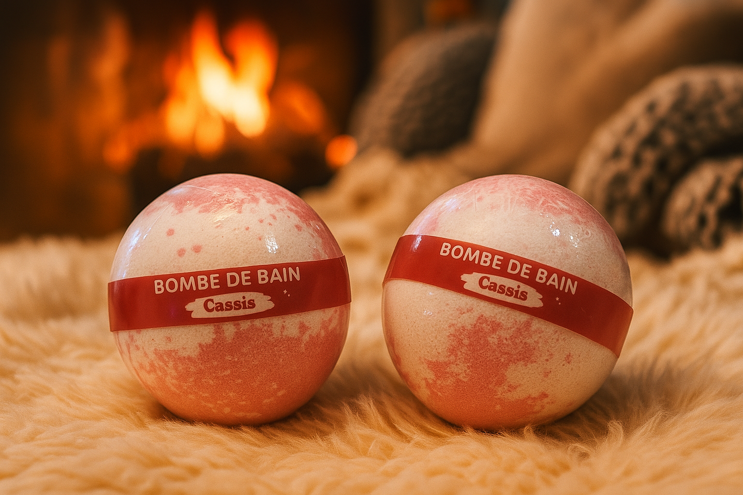 Boule de bain 125g effervescente parfum Cassis