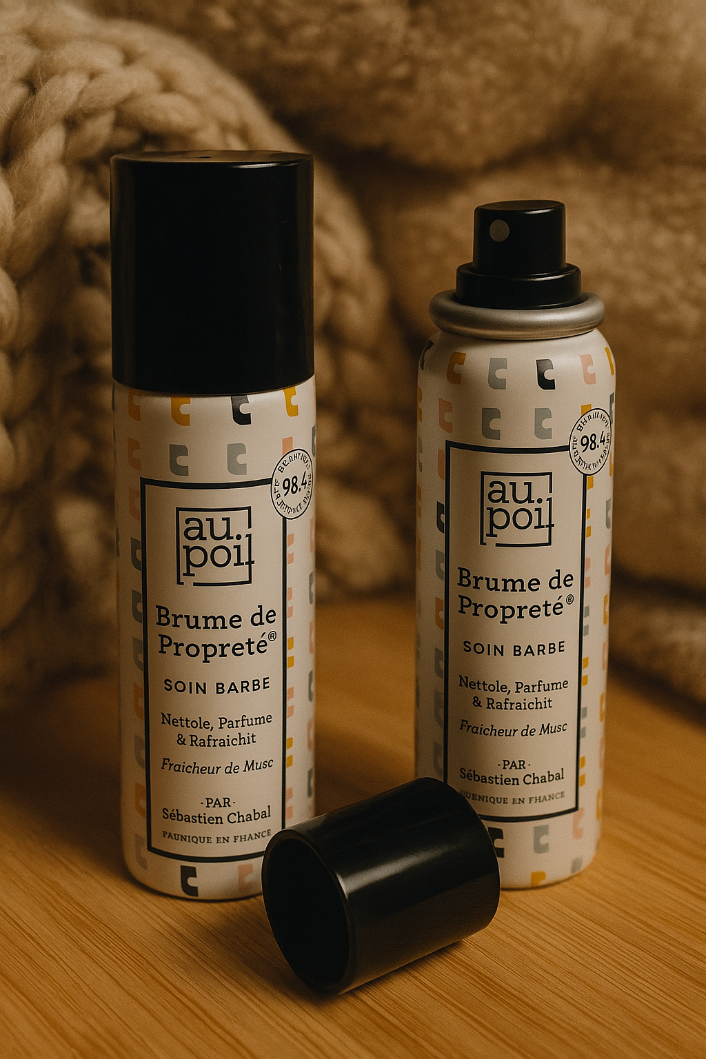 Brume barbe - nettoyante et rafraîchissante