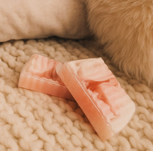 Tranche de savon parfum framboise